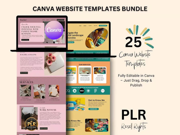 25 Melanin Canva Websites with Resell Rights