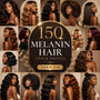 150 Luxury Melanin Hair Stock Photos Bundle