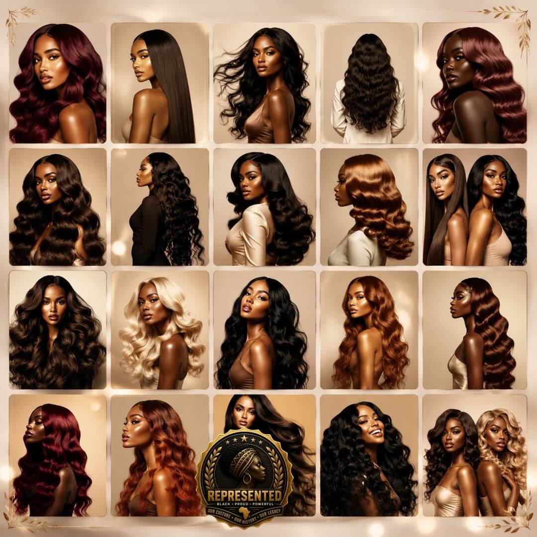 150 Luxury Melanin Hair Stock Photos Bundle