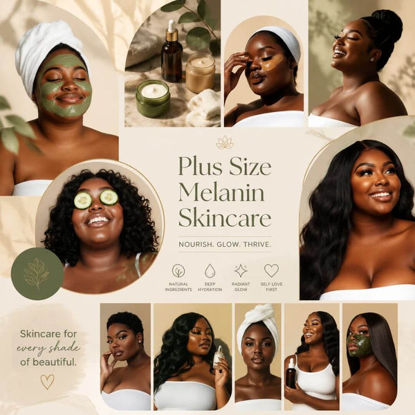 33 Plus Size Melanin Skincare Stock Photos