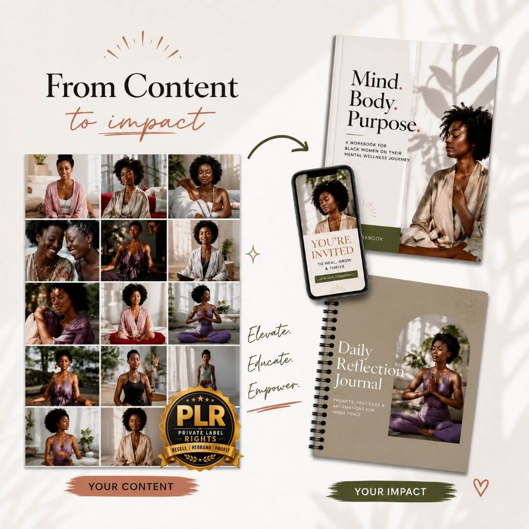 120+ Melanin Mental Health & Wellness Stock Photos Bundle
