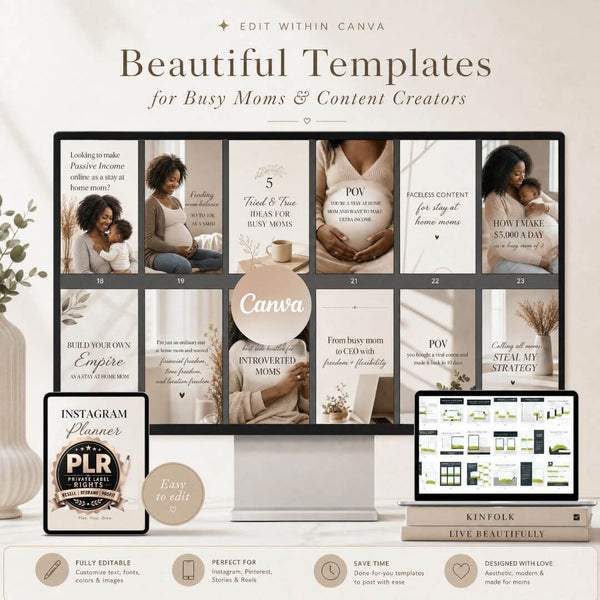 80 Melanin Editable Mom Life Reels