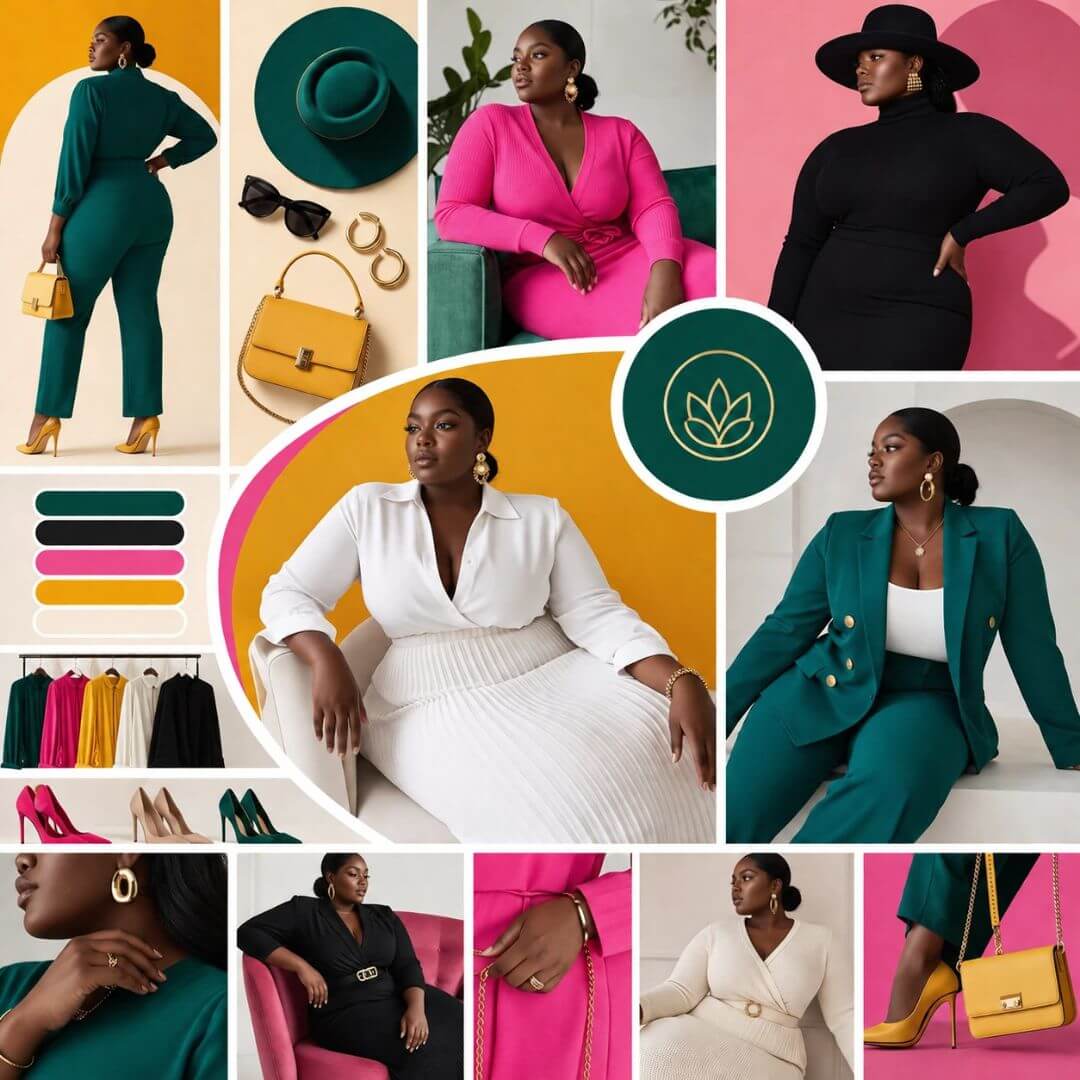 95 Plus Size Melanin Girl Boss Stock Photos Bundle