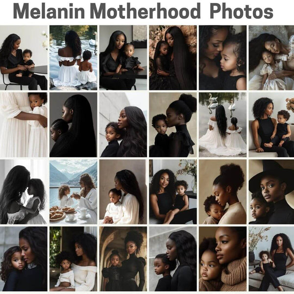 60 Melanin Motherhood Stock Photos