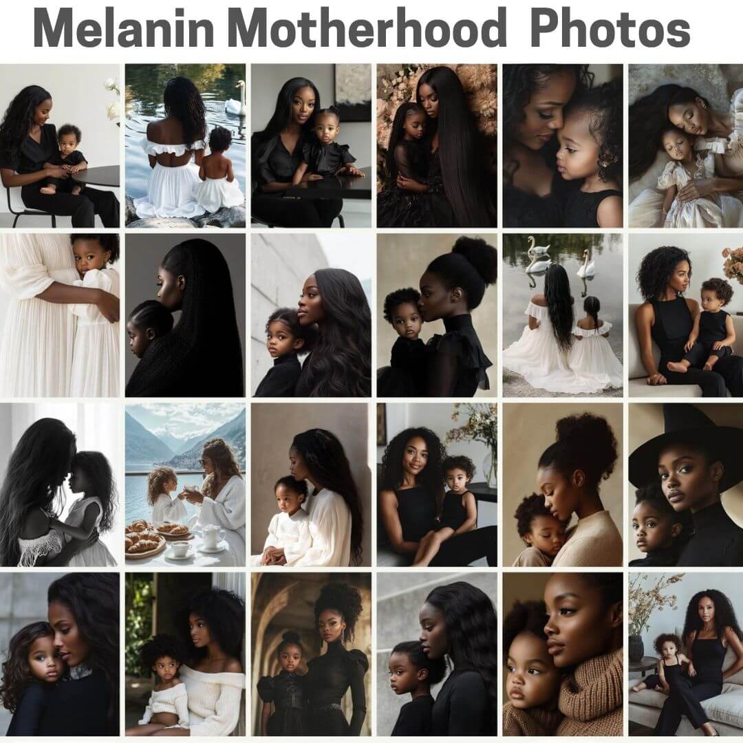 60 Melanin Motherhood Stock Photos