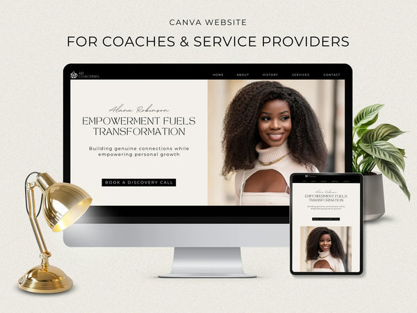 25 Melanin Canva Websites with Resell Rights
