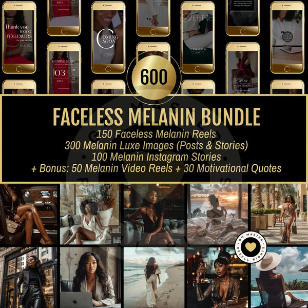1560 Melanin Social Media Bundle + Editable Templates