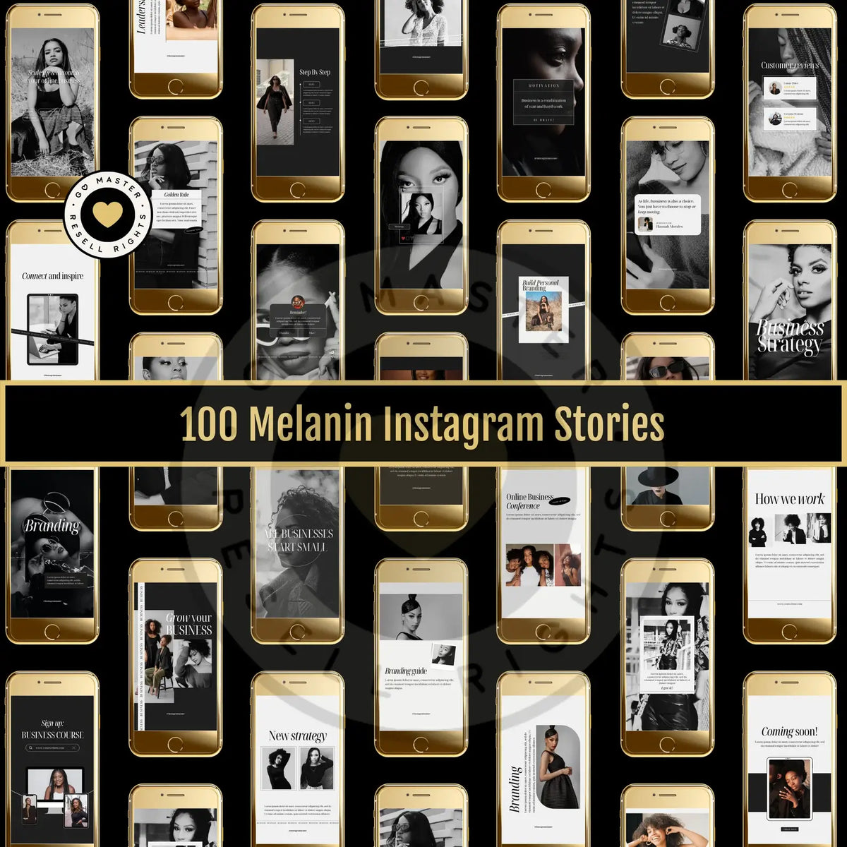 1560 Melanin Social Media Bundle + Editable Templates