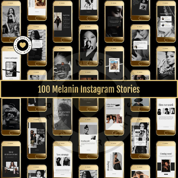 1560 Melanin Social Media Bundle + Editable Templates