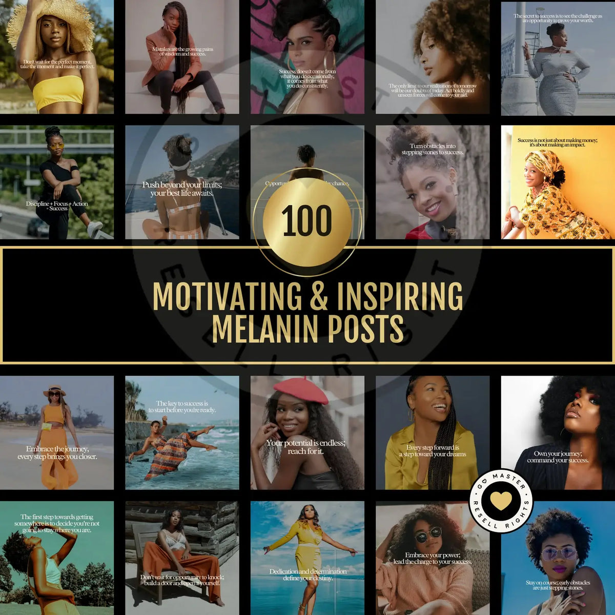1560 Melanin Social Media Bundle + Editable Templates