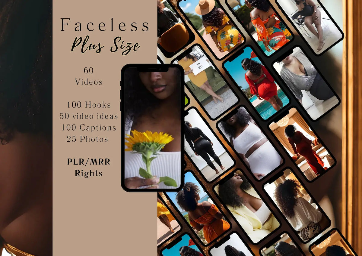 Plus Size Melanin Faceless Videos & Photos