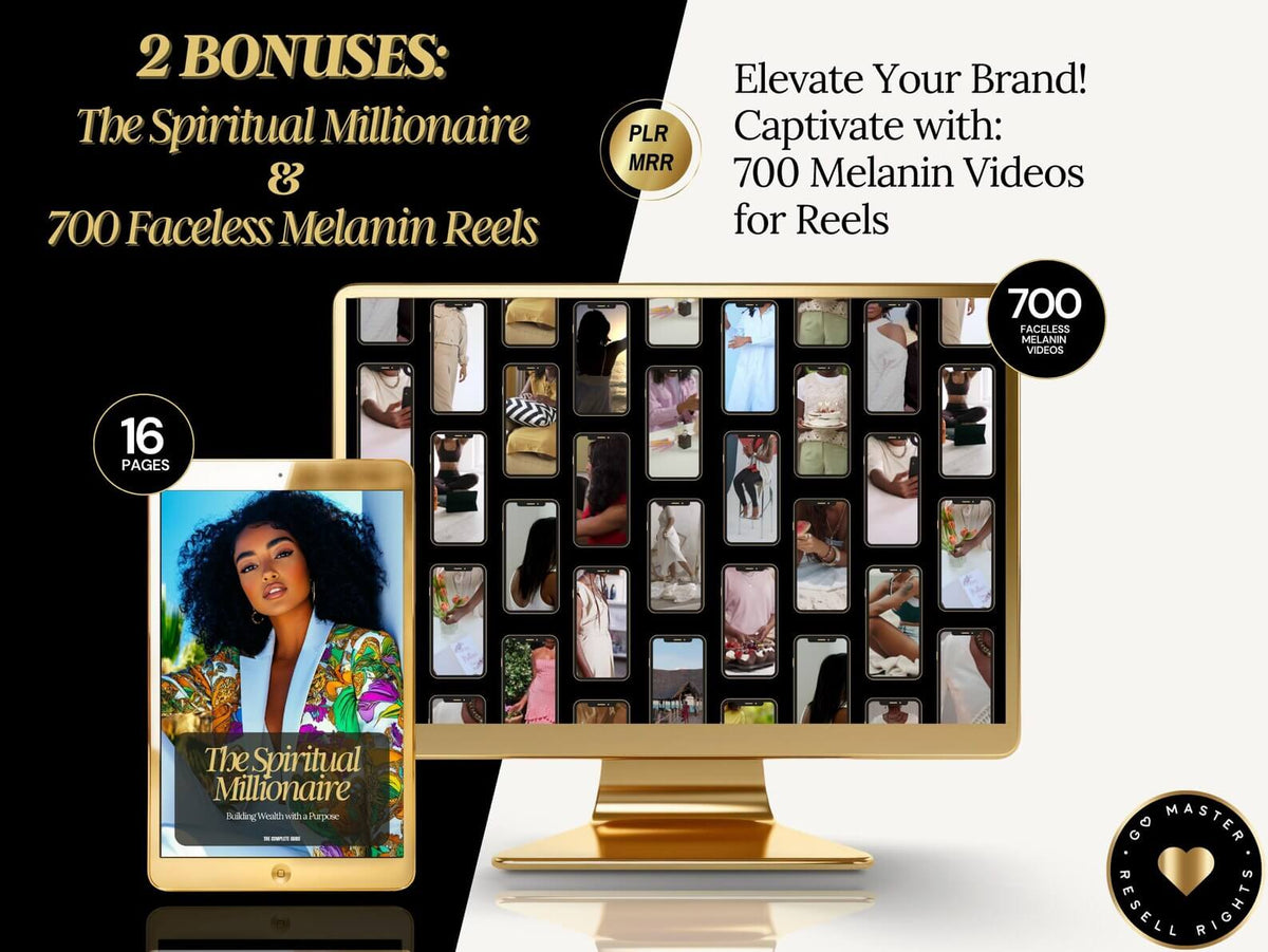 Millionaire Mindset Mastery + 700 Faceless Melanin Videos