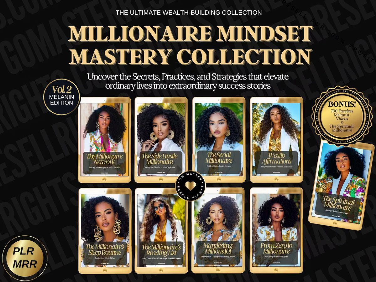 Millionaire Mindset Mastery + 700 Faceless Melanin Videos