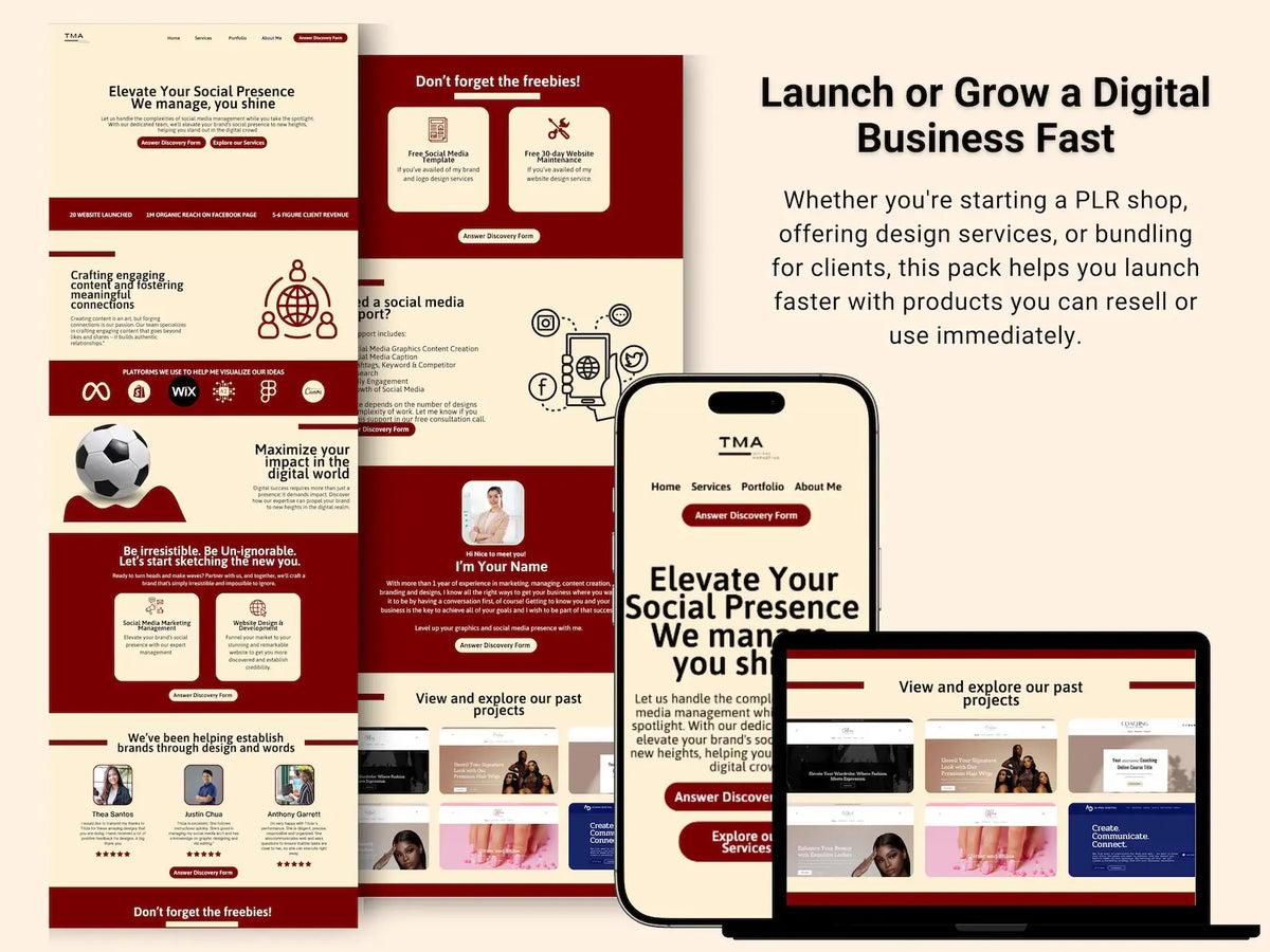 25 Melanin Canva Websites with Resell Rights