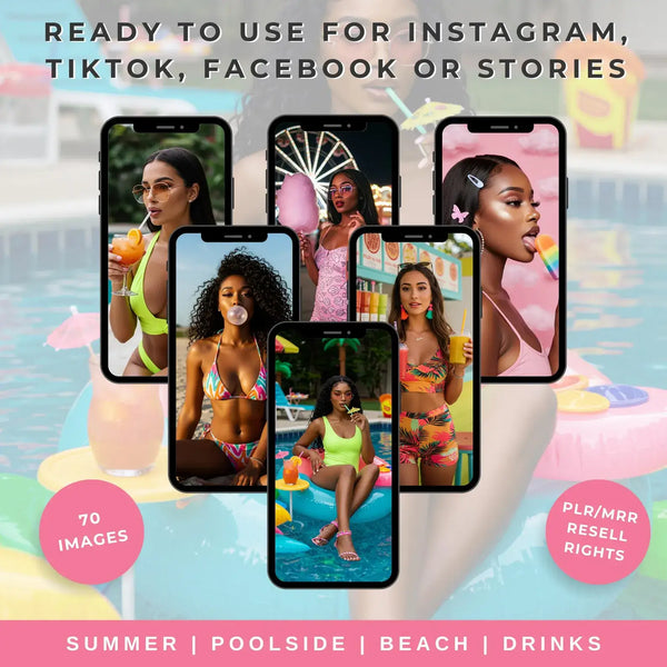 70 Melanin Summer Lifestyle Stock Photos | Poolside, Vacation & Social Media Content