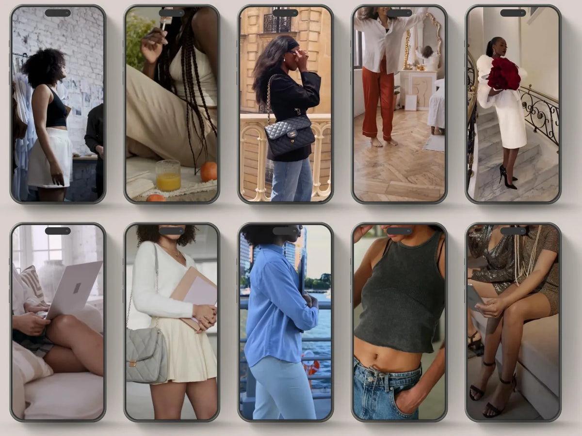 3,000+ Melanin Luxury Content Bank | Faceless Reels for Social Media