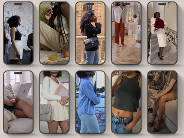 3,000+ Melanin Luxury Content Bank | Faceless Reels for Social Media