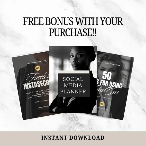 Melanin Instagram Post Templates for Faceless Digital Marketing